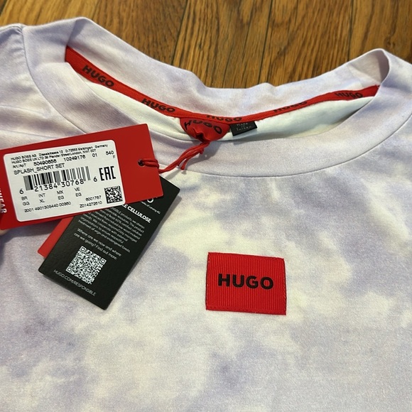 HUGO BOSS responsible splash short 2 piece set pajama relaxed wear size XL new - Picture 4 of 7